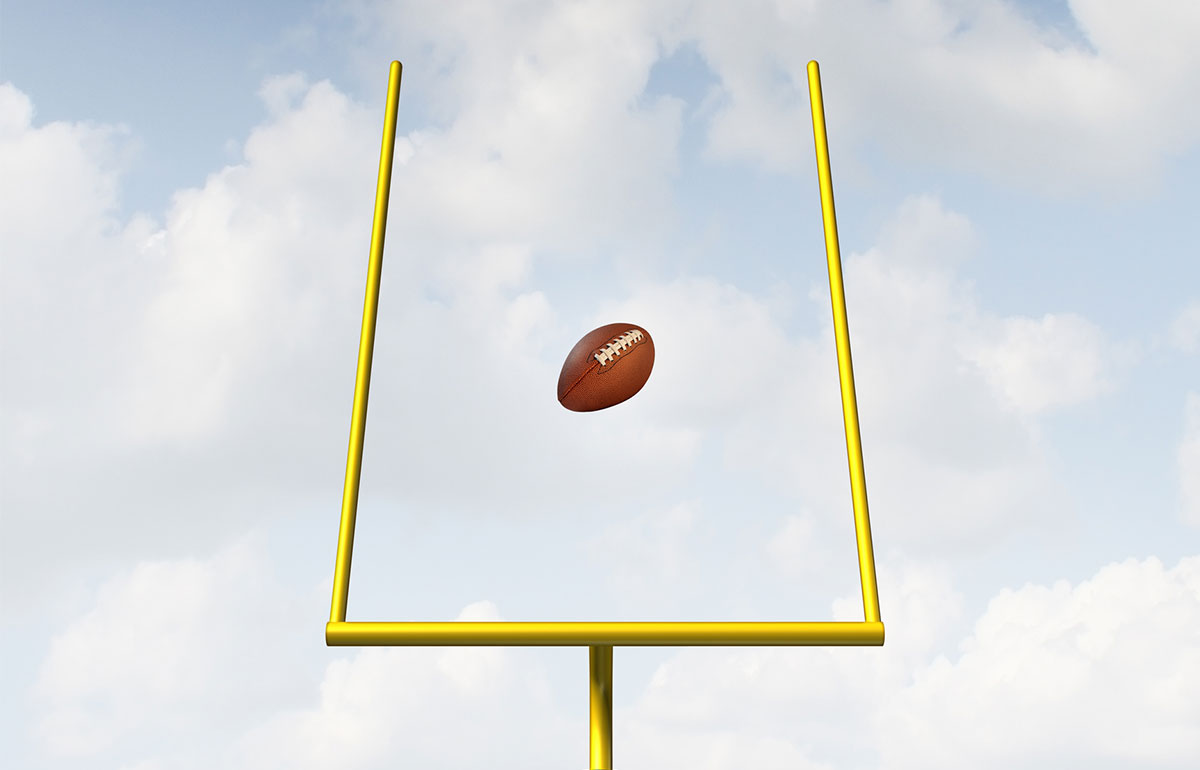 Football Goal Post with a Ball