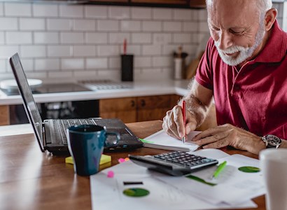 A retiree looks at his investments.