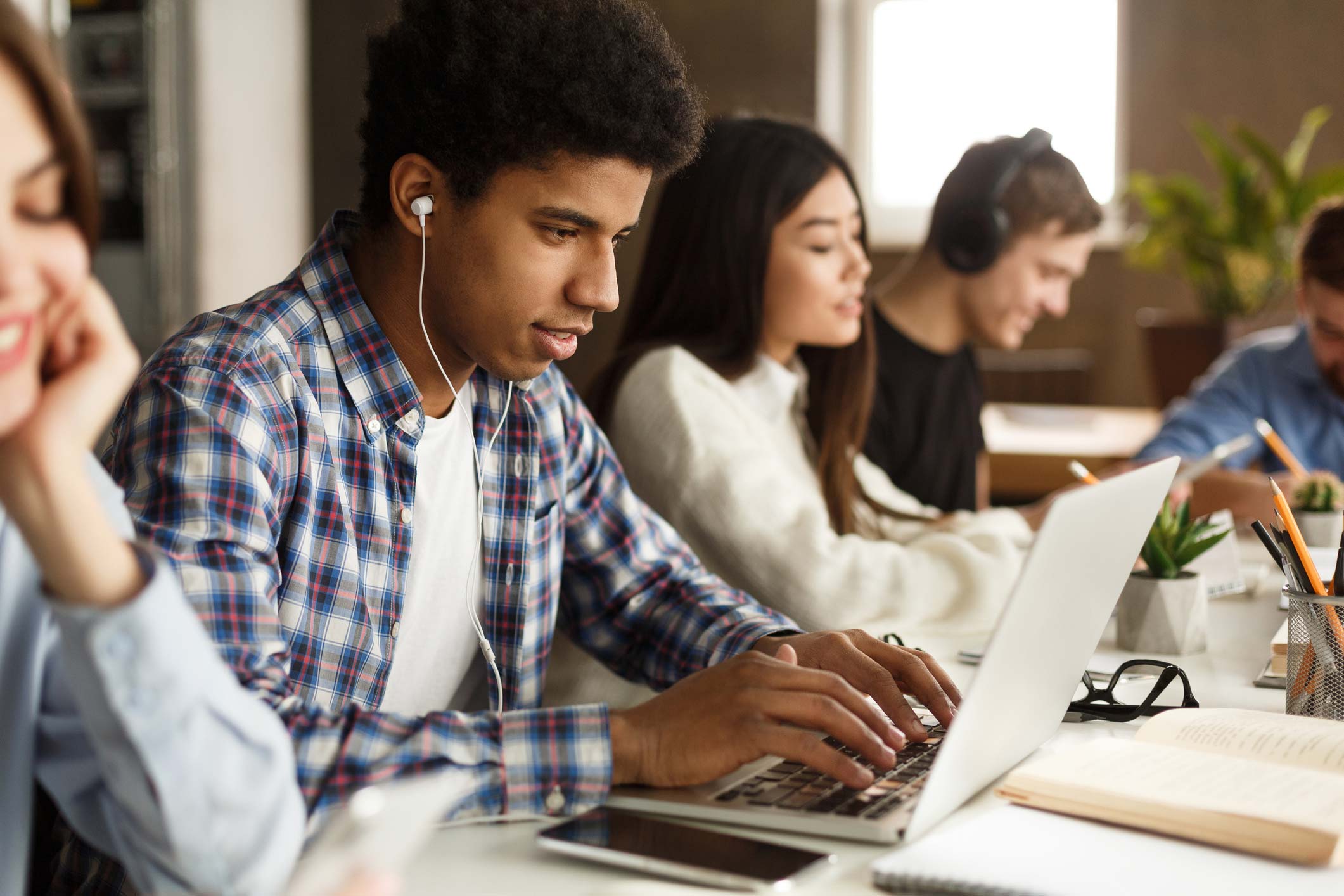 students studying together 